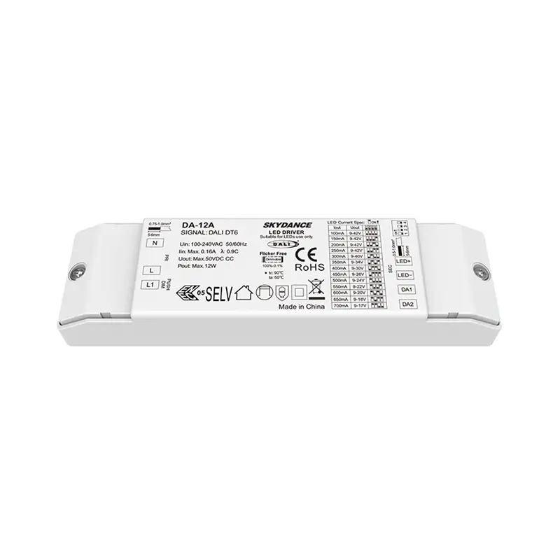Driver LED reglabil DALI cu curent constant de 12 W