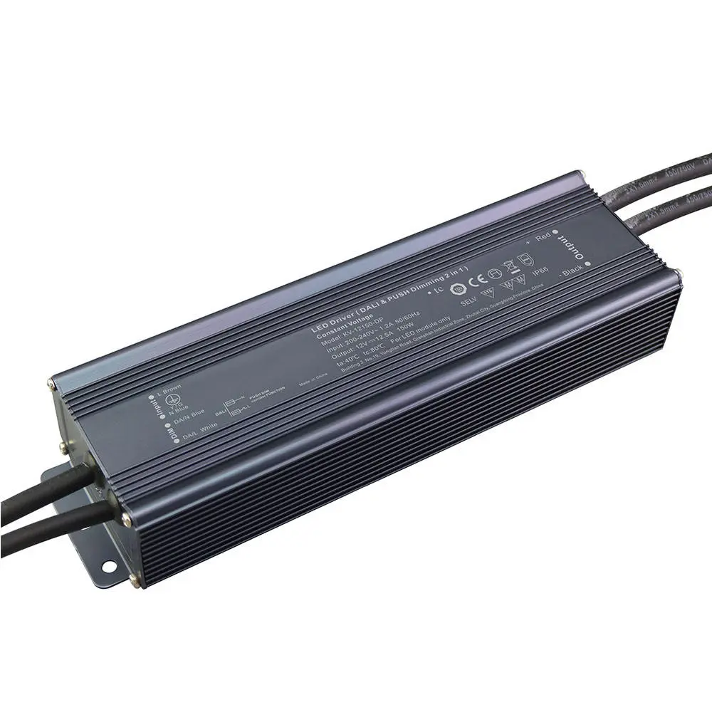 Driver LED DALI de 150W de reglare a tensiunii constante