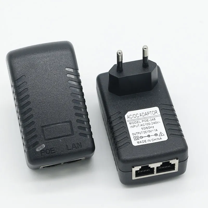 Injector POE Ethernet 15V 1A pentru montare pe perete
