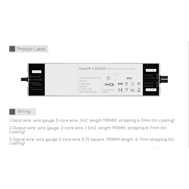 Driver LED reglabil DALI de curent constant de 250 W