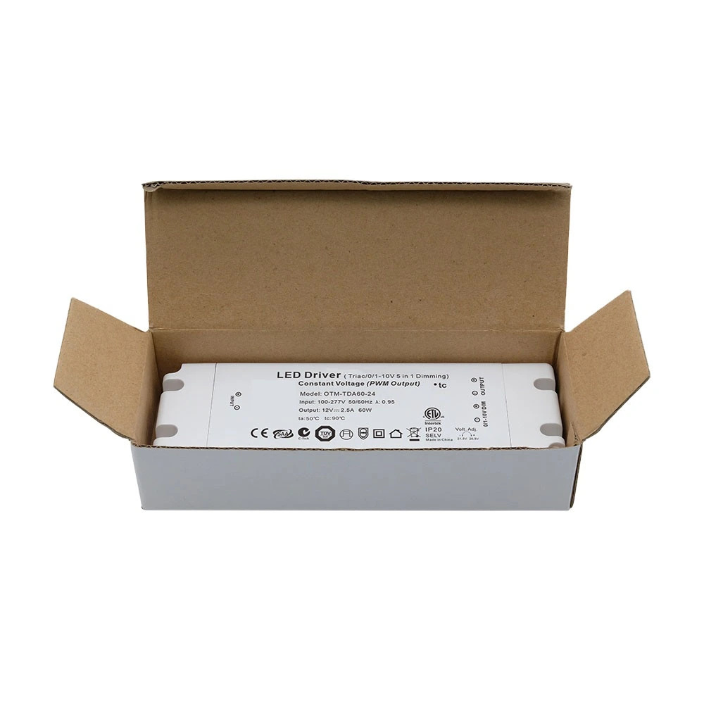 Driver LED cu reglaj triac ultra subțire de tensiune constantă de 60 W