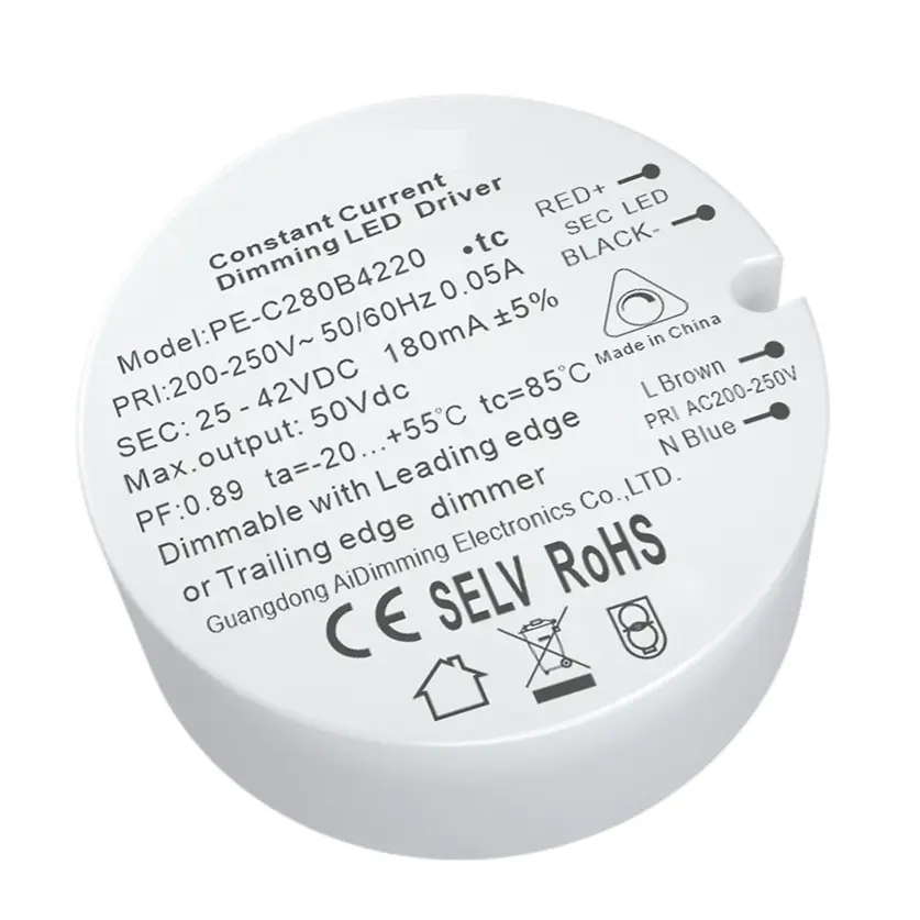Driver LED reglabil Triac cu curent constant de 8,4 W