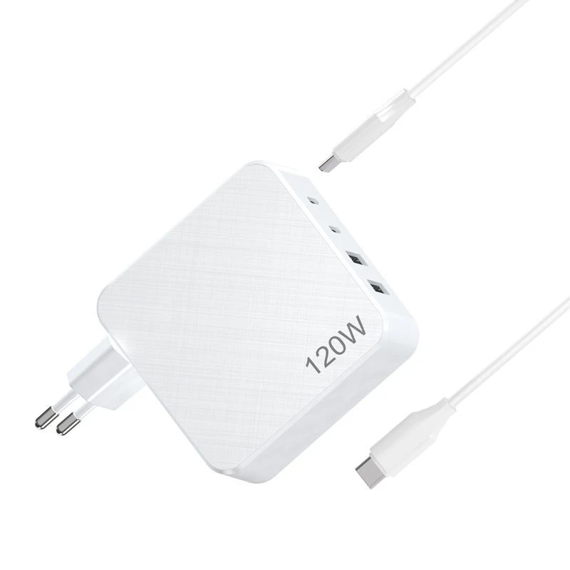 Încărcător de perete cu mai multe porturi pentru laptop, încărcător USB C GaN de 120 W